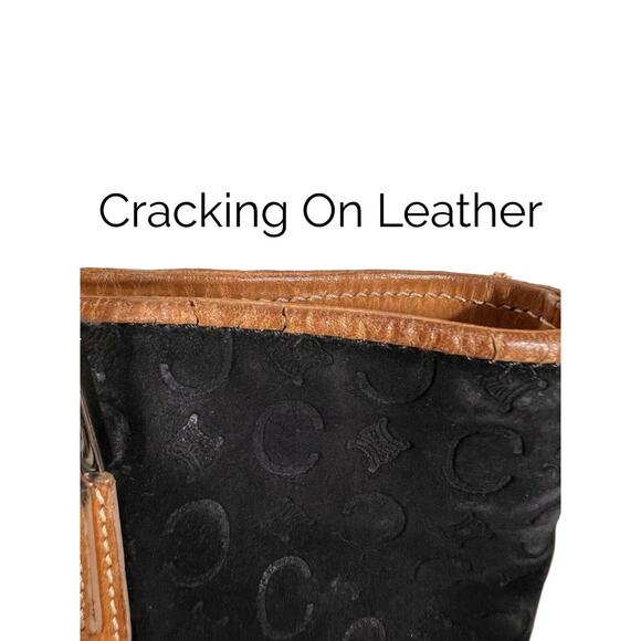 Celine Suede Shoulder Bag Bucket Bag Black Vintage - Picture 4 of 16